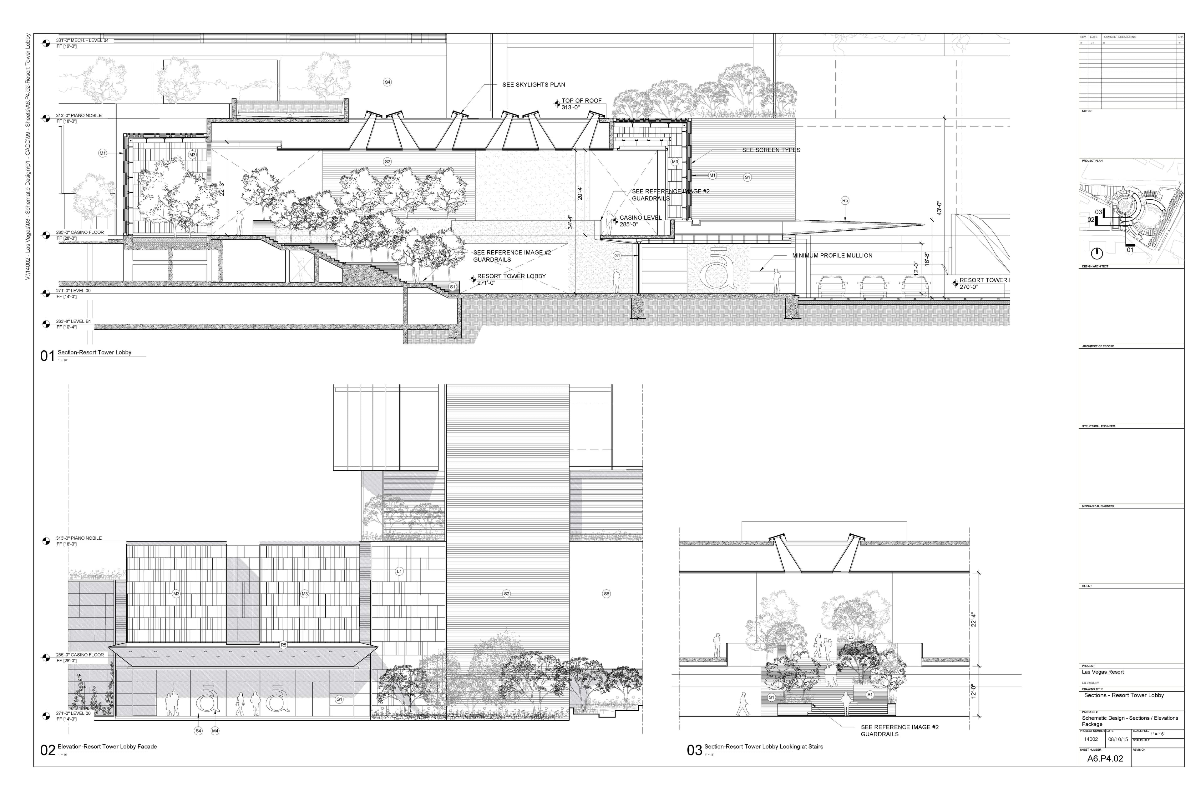 Section through the complex 01.