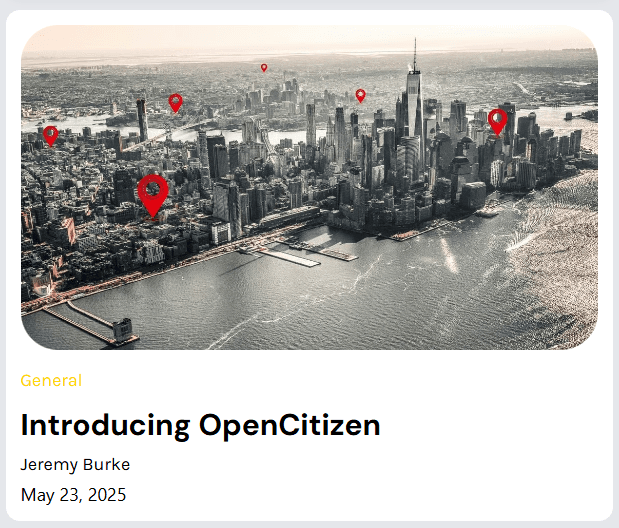 Published post: introducing OpenCitizen.