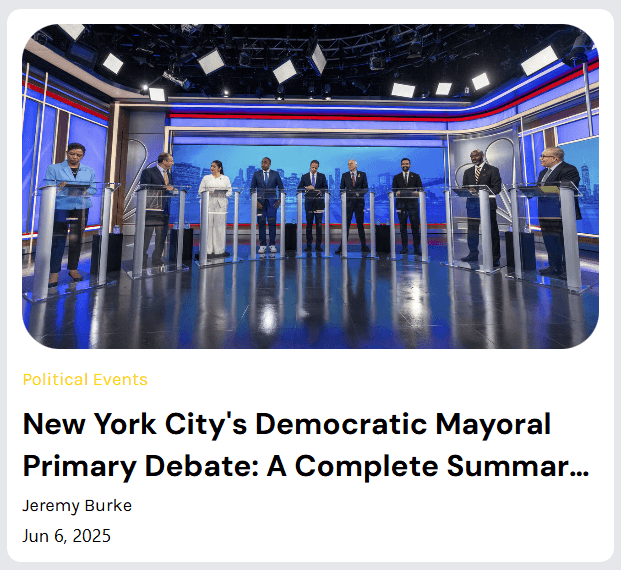 Published post: a complete summary of the primary debate.