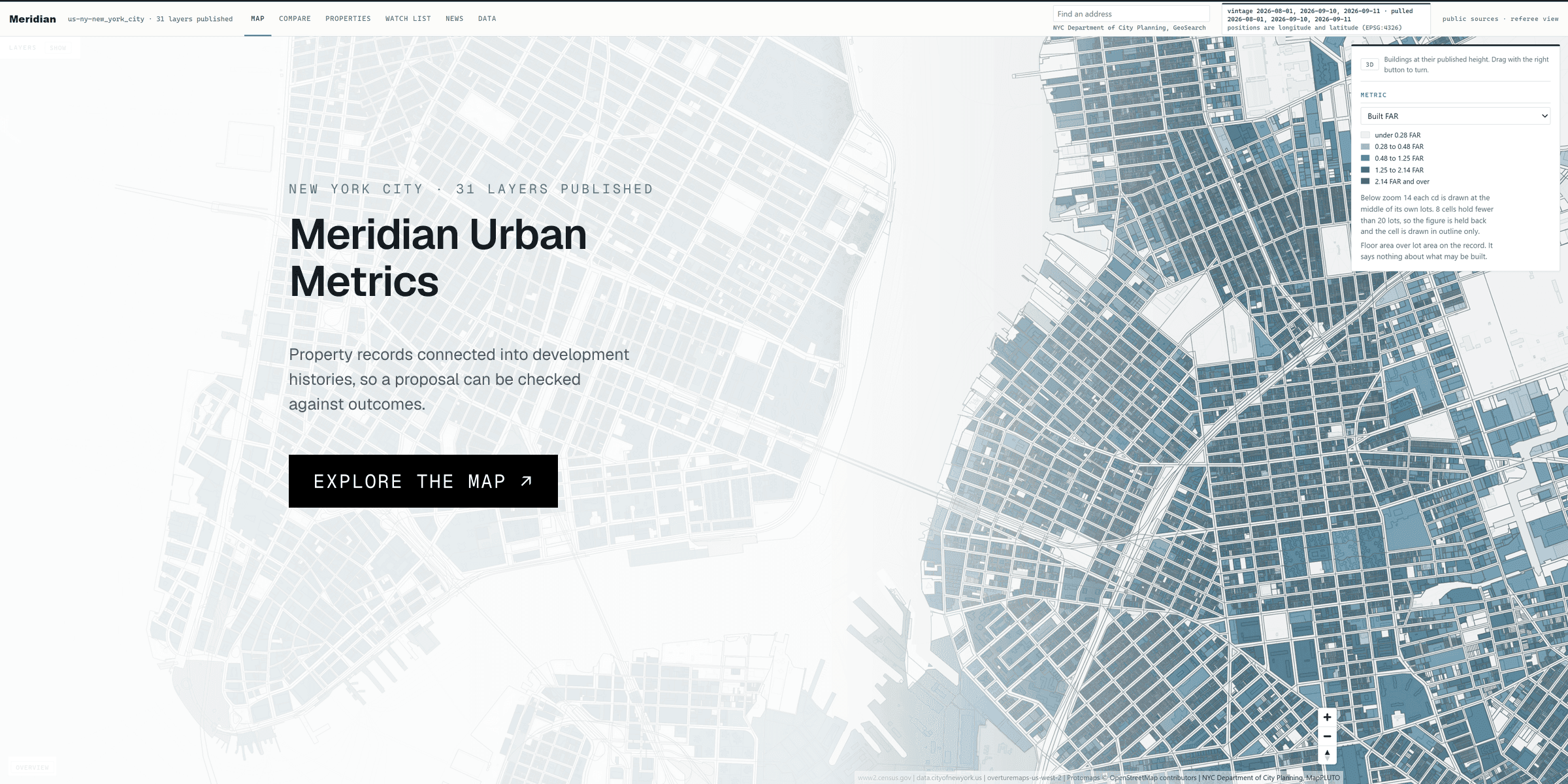 Meridian Urban Metrics