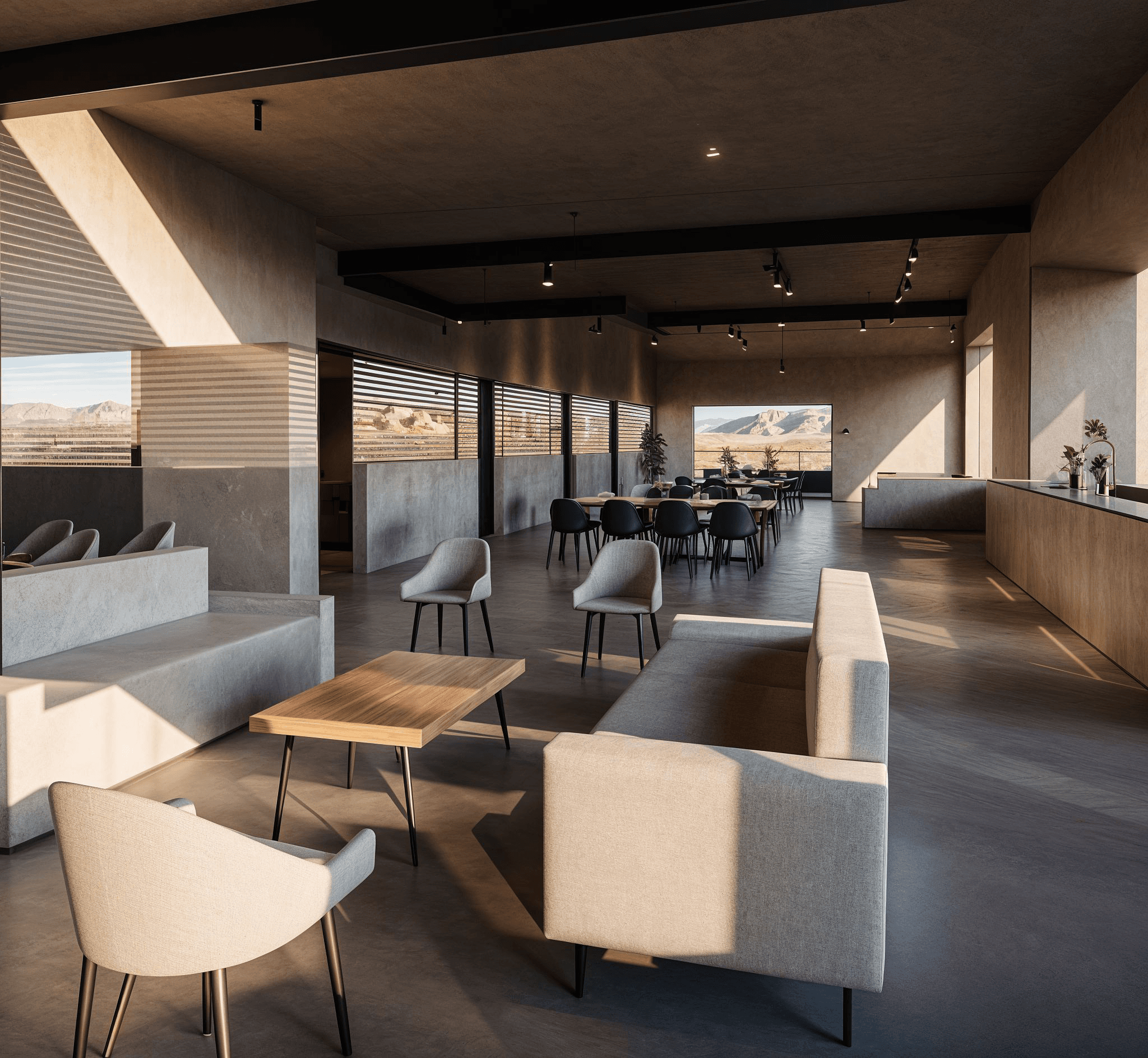 Coworking space interior.