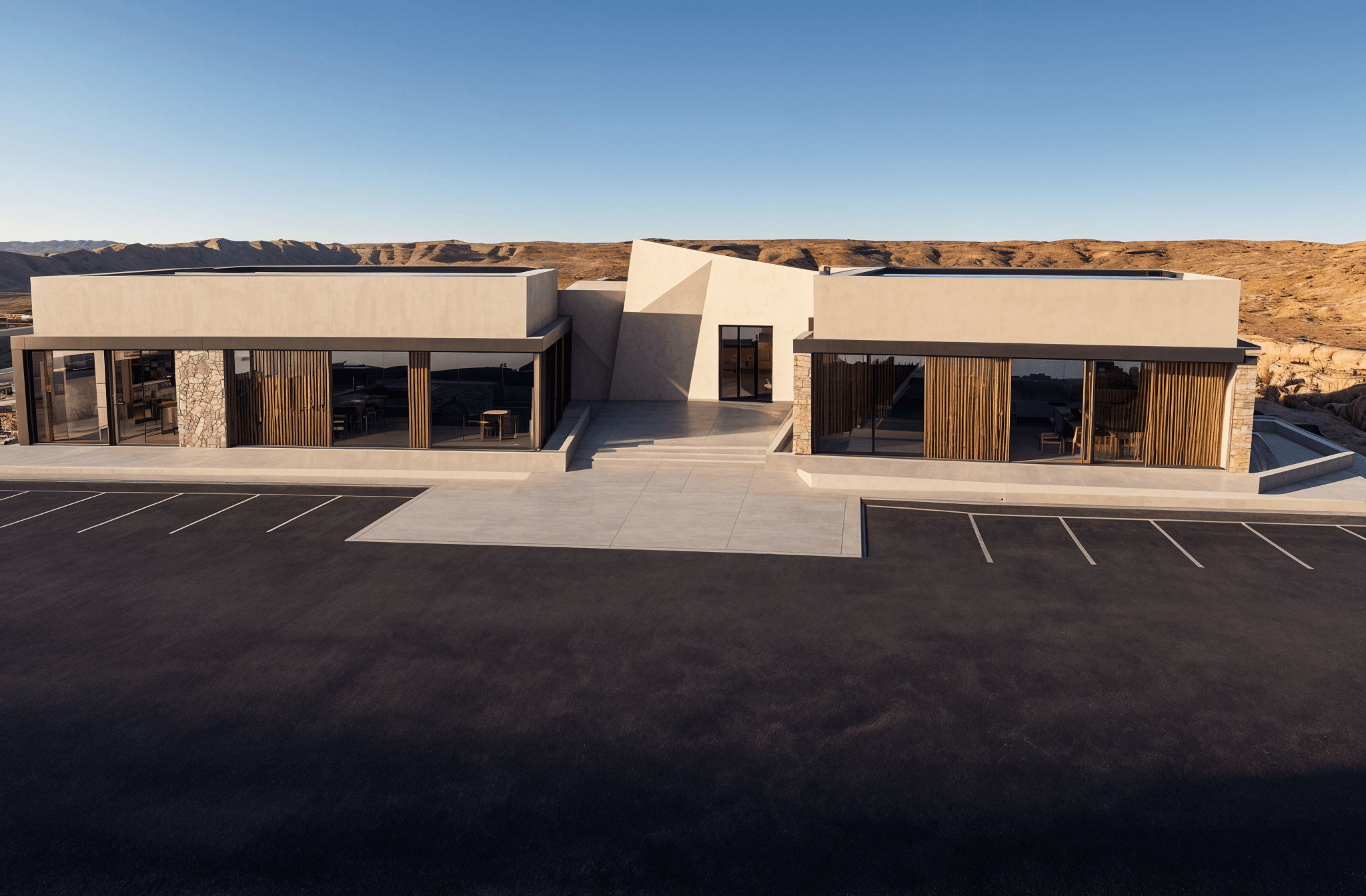 Exterior view: street elevation.