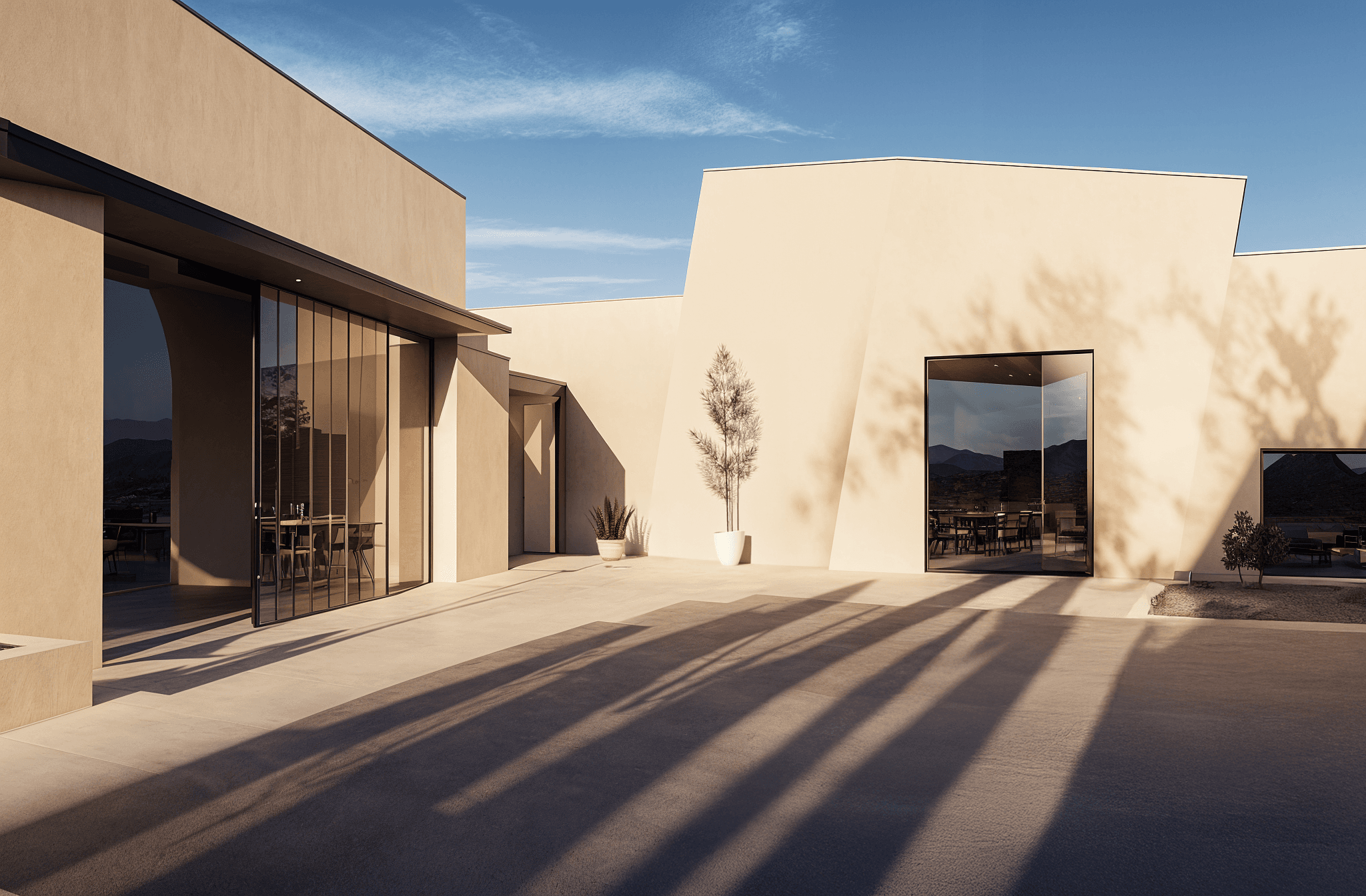 Exterior view: courtyard.