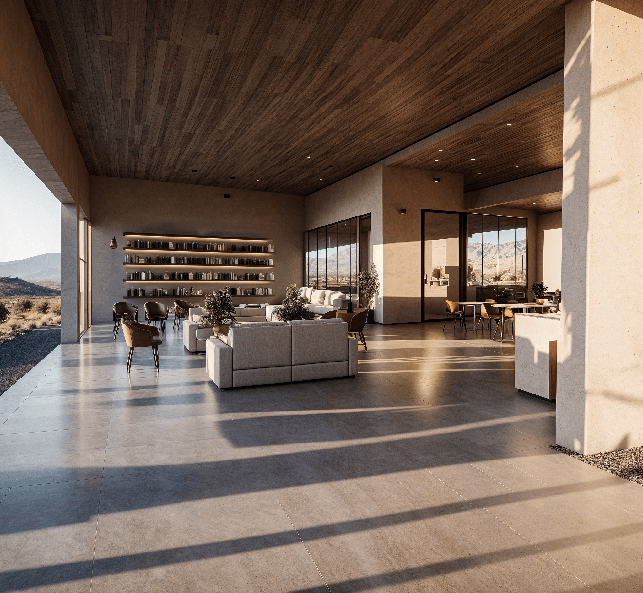 Community lounge interior.